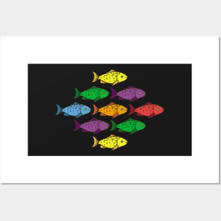 Rainbow Fishes Posters and Art